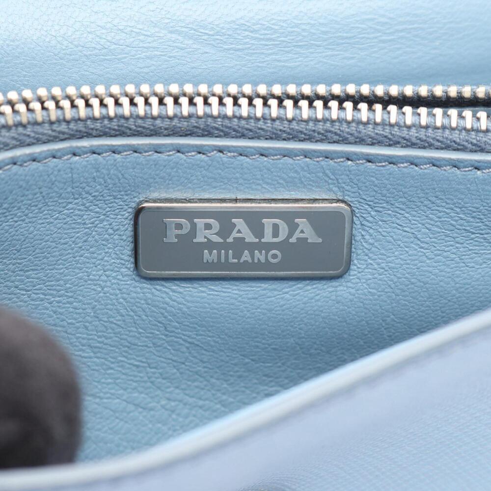 PRADA Blue Leather Saffiano Shoulder Bag - Picture 4 of 9